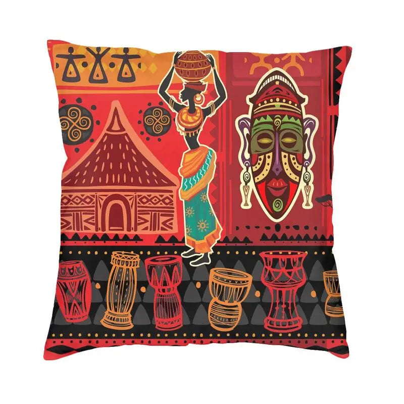 African Ethnic Motifs Cushion Cover