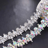 New Luxury Shiny Glass Strass Bridal Dress Belt