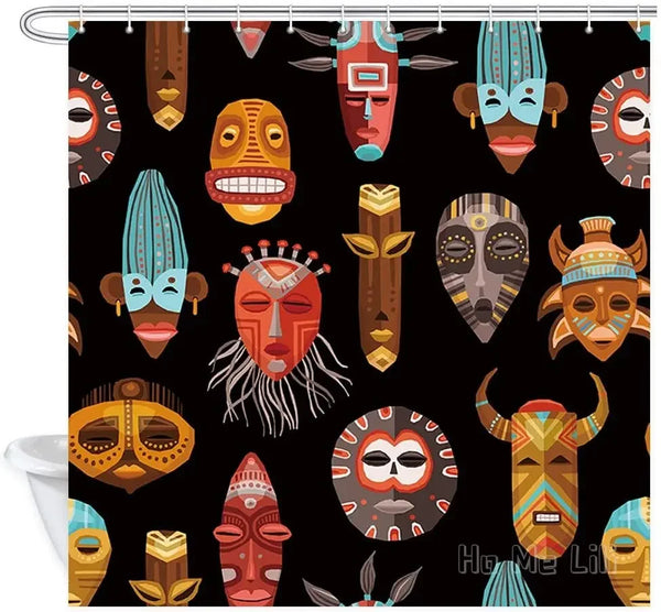 New African Shower Curtain West Decor