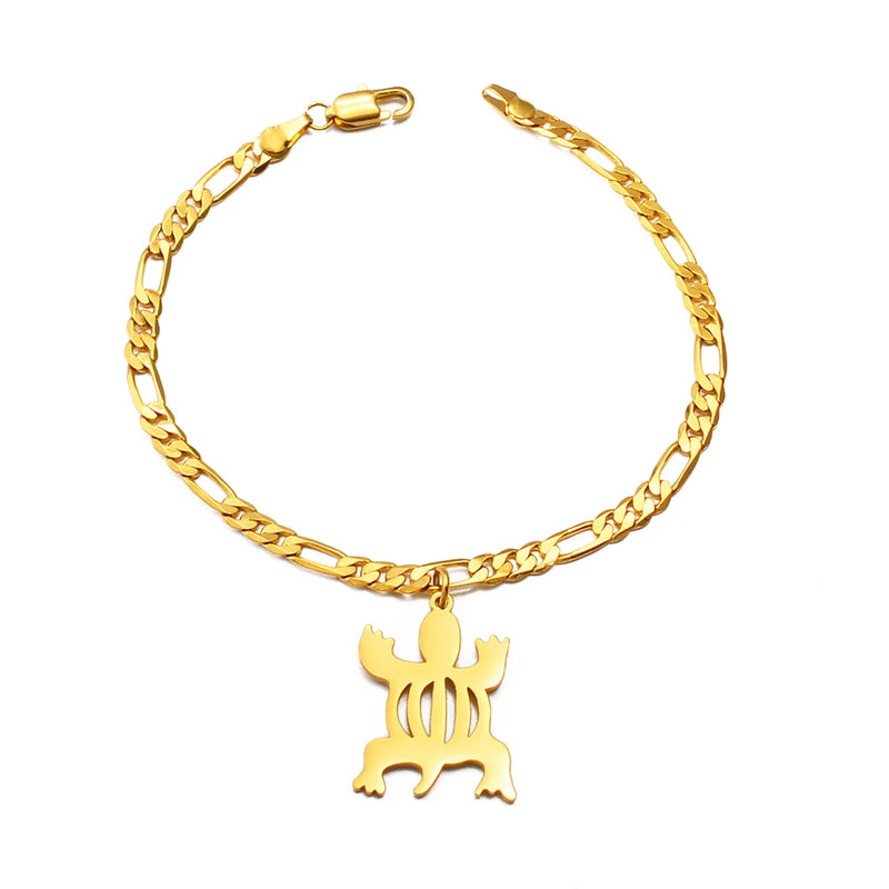 Anniyo African Symbol Gold Color  Bangles