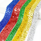 2/5/10M 15/20/35mm Sequin Ribbons Lace