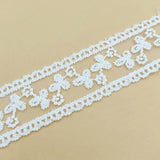 3.6 cm Length 270 cm DIY White Beige Embroidery Lace