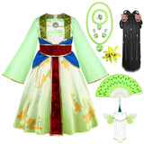 Kids Mulan Cosplay Princess Dress