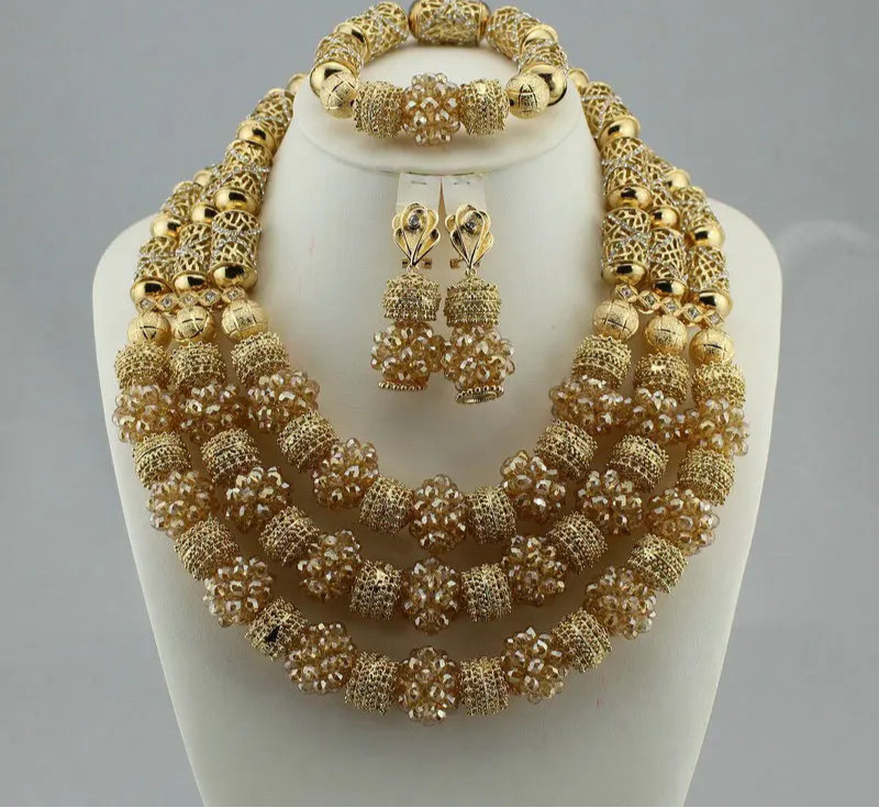 Amazing african beads jewelry set