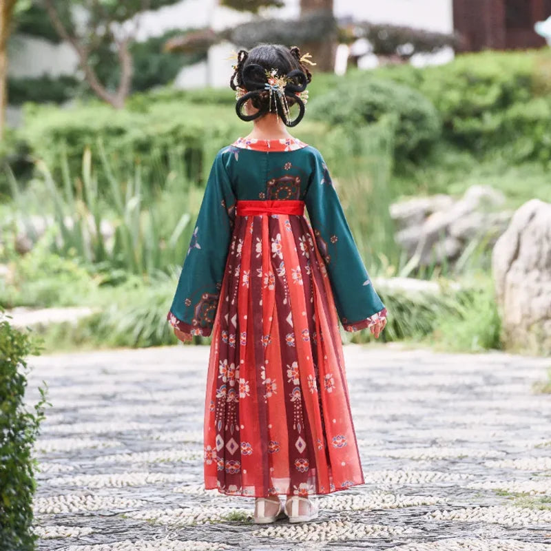 New Retro Chinese Hanfu Girls' Casual Dress