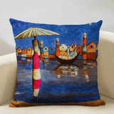 New Portrait Oil Painting Cushion Cover