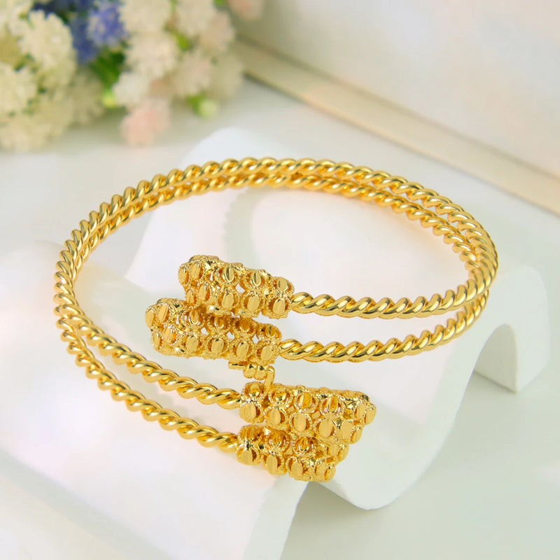 New Dubai Gold Plated Cuff Bracelets