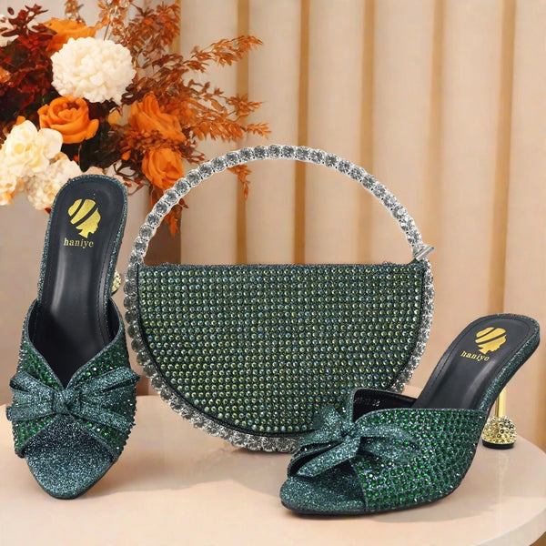 Italian Style Nigerian Women Shoe Matching Bag Set