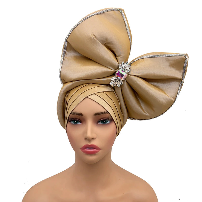 New Big Bowknot Turban Cap