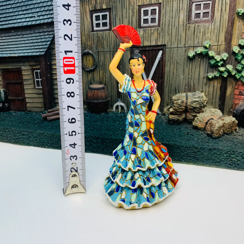 Spain 3D Resin Flamenco Dancer Ornaments Decoration