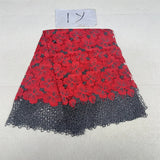 High Quality French Nigerian Beaded Lace Fabric