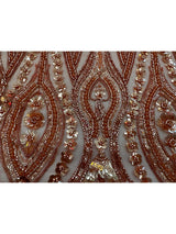 New African Heavy Beaded Lace Fabric