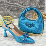 New Fashion Party High Heels And Exquisite Clutch Bag