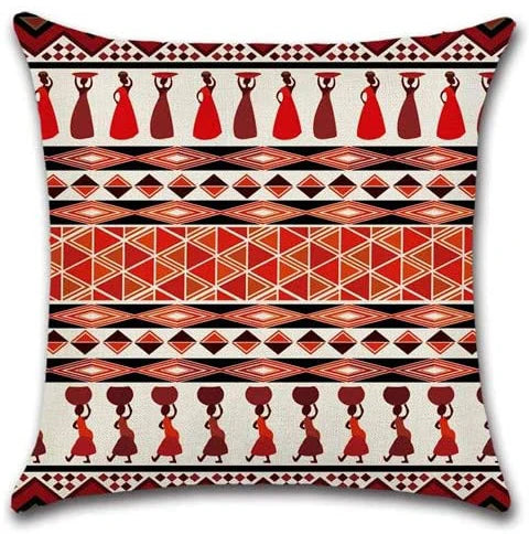 New African Ethnic Style Linen Cushion Cover