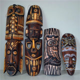 Thai solid wood carving African mask decoration