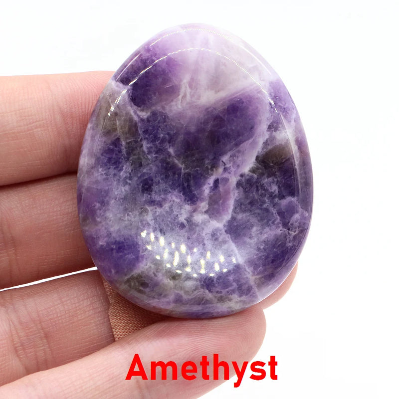 Natural Palm Gemstone Worry Thumb Stone