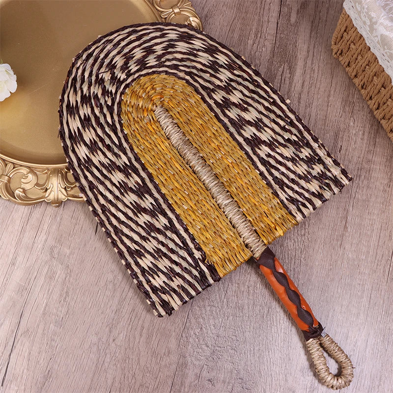 New Woven Straw Fan