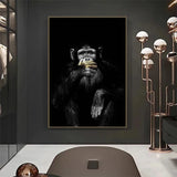 Funny Monkey HD Poster Canvas Painting Wall Art