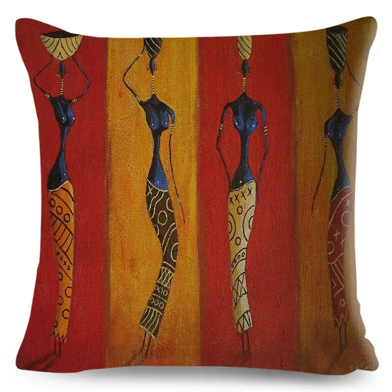 African Woman Home Decor Pillow Case