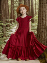 Girls Lace Bohemia Long Dresses