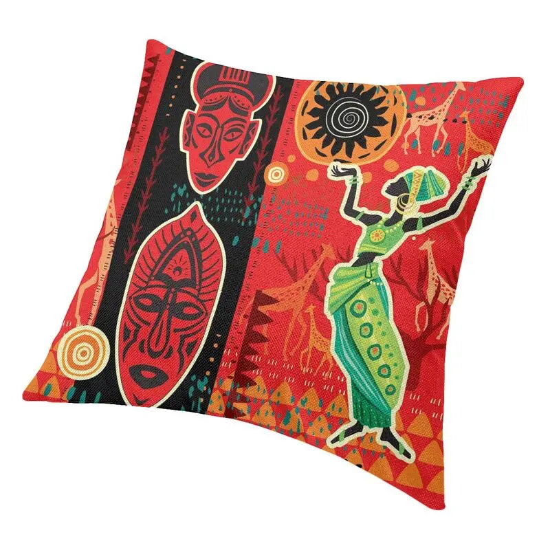 African Ethnic Motifs Cushion Cover