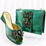 Hot Selling Women Italian Shoes And Bag Set