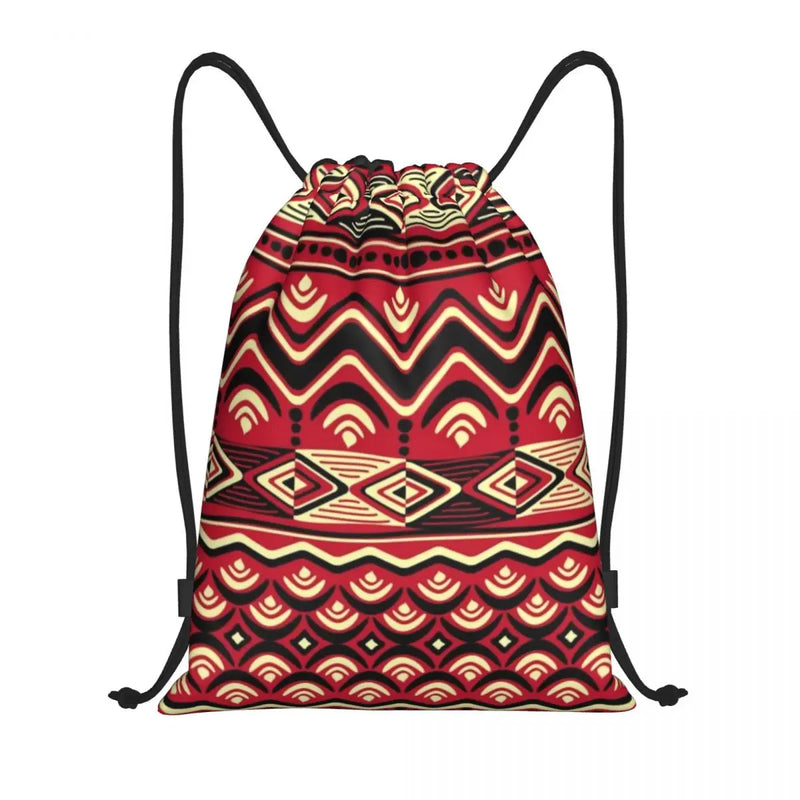 New Wax Print Ankara Kente Pattern Drawstring Bag