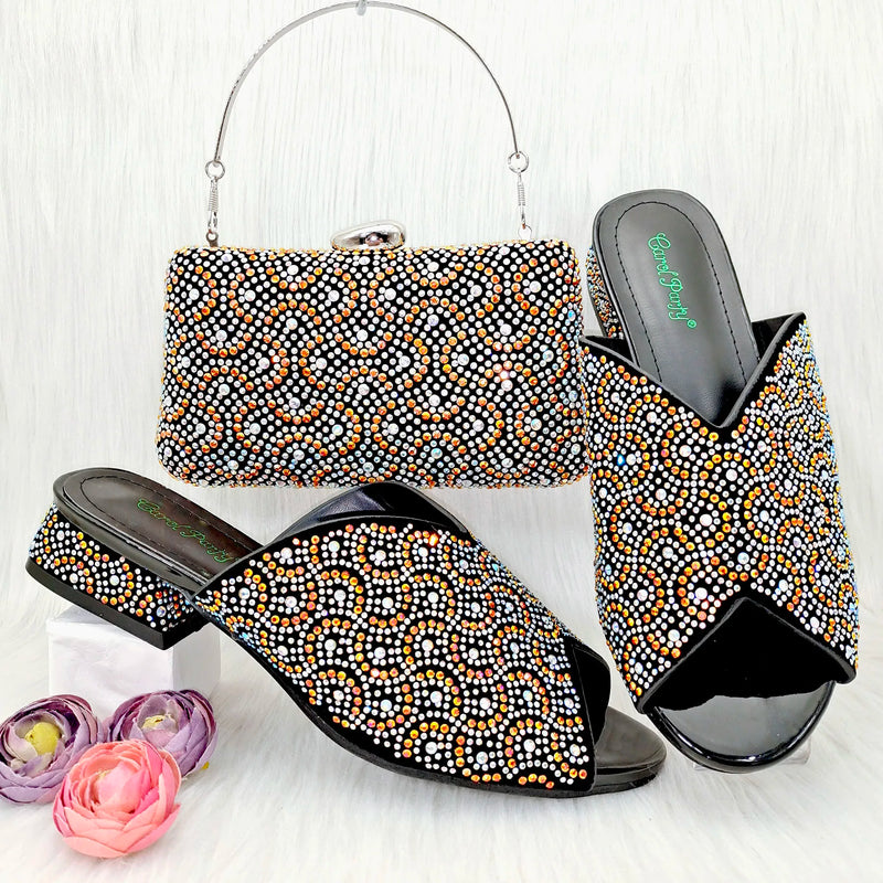 Africa Popular High Heel Shoe Bag Set