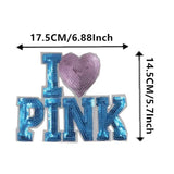 Letter Patch Good LOVE Pink What Sequins deal  it T-shirt