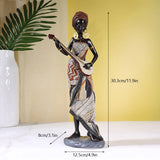 New Resin Vintage African Crafts Ornament Black Women Art