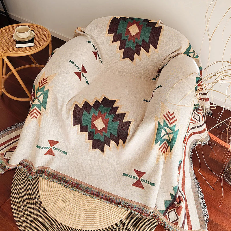 New Oversized Boho Throw Blanket