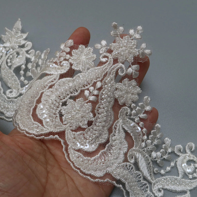 New luxury beaded embroidery lace