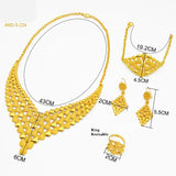 New France Luxury 24k Gold Color Jewelry Set