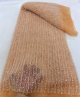 New Luxury Hand Beaded Lace Fabric