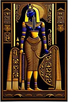 Black Golden Ancient Egyptian Art Prints 3D Posters