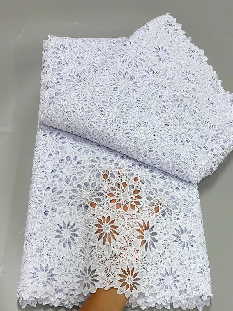 Newest African Water Soluble Lace Fabric