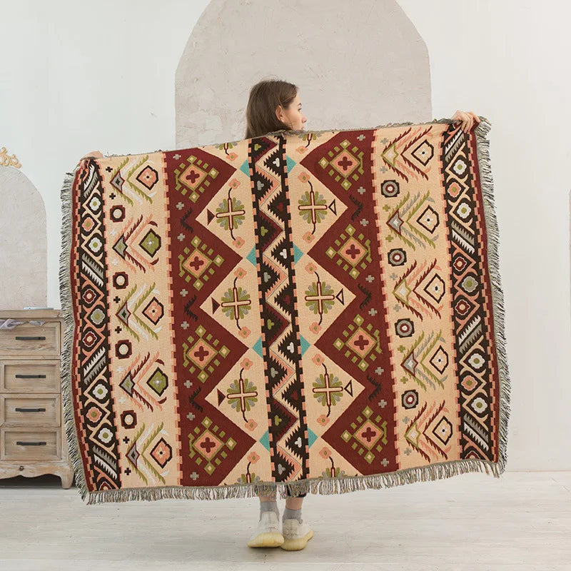 New Retro Indian Style Thread Blanket