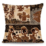 1Pc/4Pc African Style Animal Print Throw Pillowcase African Women Indigenous Female Dancer Pillowcase Home Sofa Cushion Cover