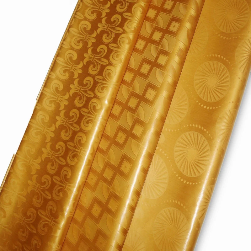 Africain Super Magnum Gold Original Bazin Riche Fabric