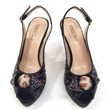 New Flower African Women Shoes Matching Bag Set