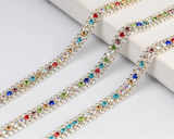 3 Rows Rhinestone Cup Chain