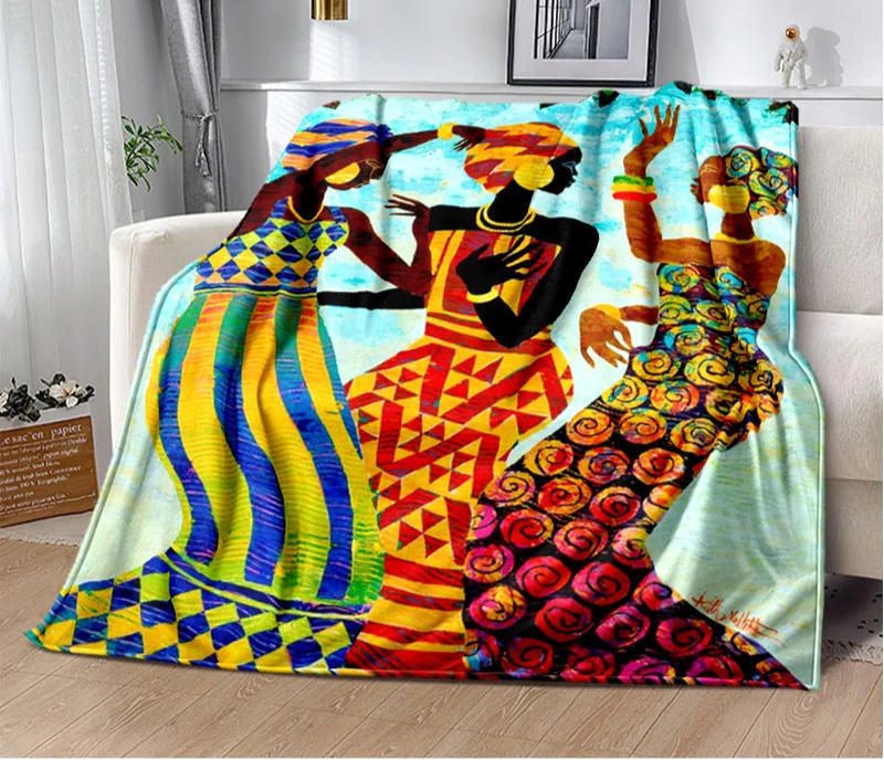 New Cartoon Africa Ethiopian Painting Art Blanket