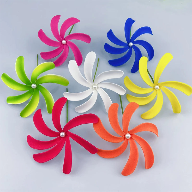 7Pcs Mixed Colors Tiare Tahitian Gardenia Flower Hairpick