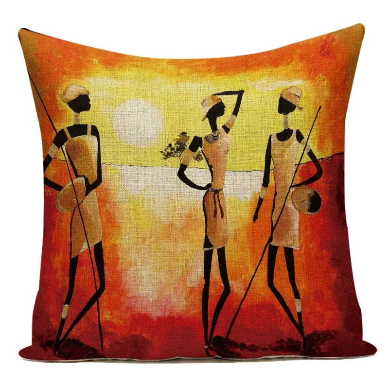 African Life Cushion Cover Decor