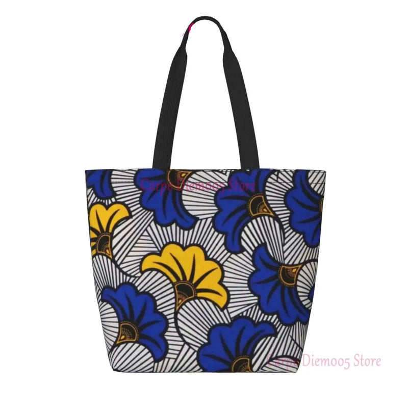 Kawaii Printing Geometric Ankara Pattern Shopping Tote Bags