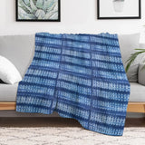 New Mud cloth Indigo 3 Throw Blanket decorative