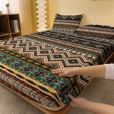 1 Bohemian patterned frosted bedsheet