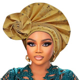 High Quality Latest Nigerian Wedding Women Auto Gele Turban