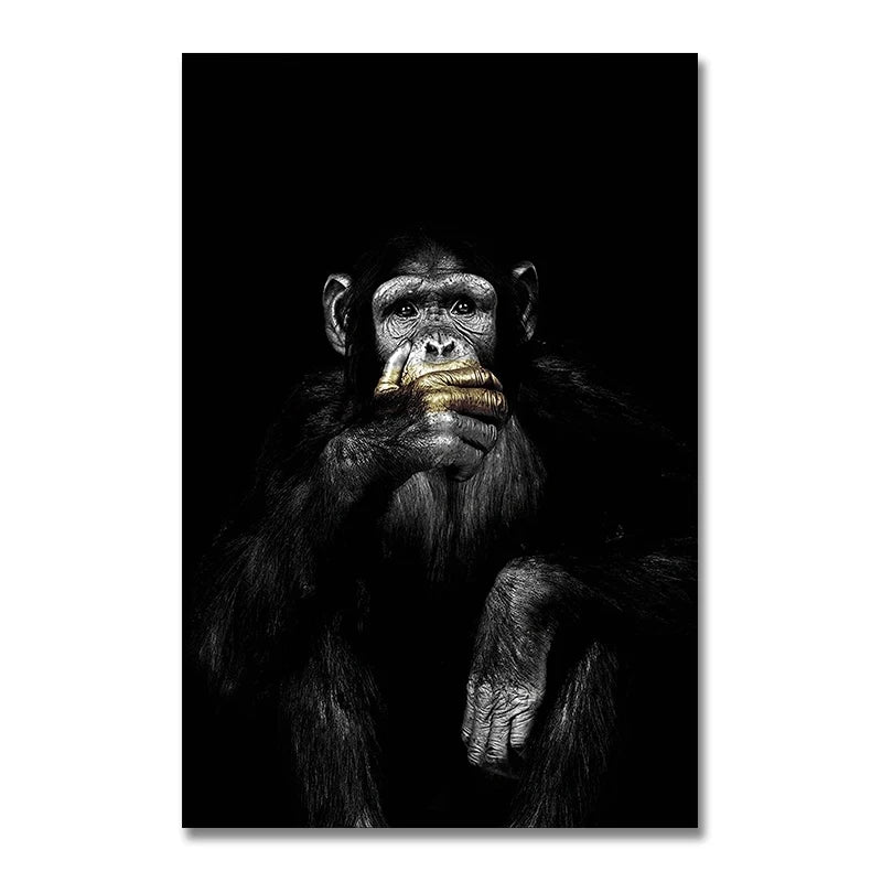 Funny Monkey HD Poster Canvas Painting Wall Art