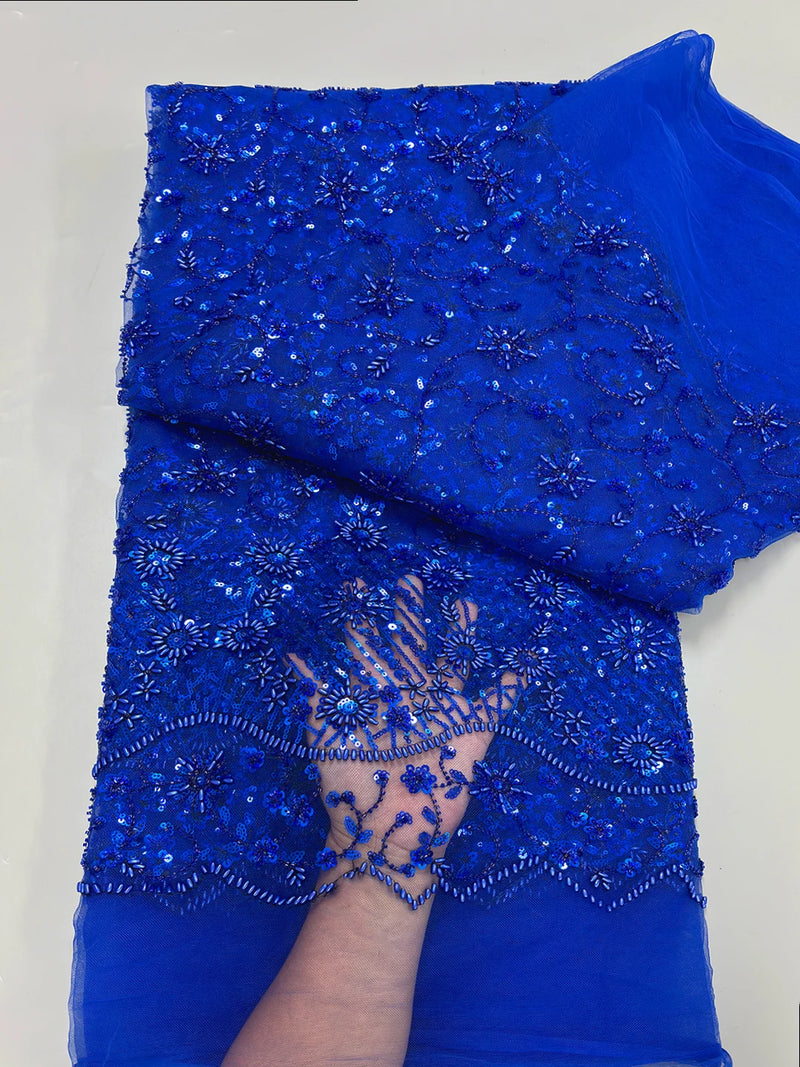 High Quality Nigerian French Bride Dress Net Lace Fabric